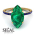 Hidden Halo Marquise Emerald Engagement Ring - Journey No. 64 image 3