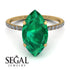 Hidden Halo Marquise Emerald Engagement Ring - Journey No. 4 image 3