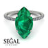 Hidden Halo Marquise Emerald Engagement Ring - Journey No. 6