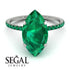 Hidden Halo Marquise Emerald Engagement Ring - Journey No. 21 image 3