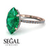 Hidden Halo Marquise Emerald Engagement Ring - Journey No. 5