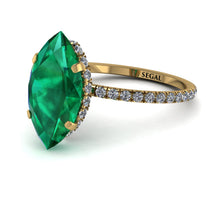 Hidden Halo Marquise Emerald Engagement Ring - Journey No. 4 image 1
