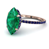Hidden Halo Marquise Emerald Engagement Ring - Journey No. 65 image 1
