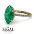 Hidden Halo Marquise Emerald Engagement Ring - Journey No. 4
