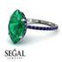 Hidden Halo Marquise Emerald Engagement Ring - Journey No. 66
