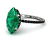 Hidden Halo Marquise Emerald Engagement Ring - Journey No. 36