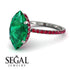 Hidden Halo Marquise Emerald Engagement Ring - Journey No. 51 image 10