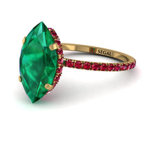 Hidden Halo Marquise Emerald Engagement Ring - Journey No. 49 image 1