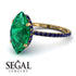 Hidden Halo Marquise Emerald Engagement Ring - Journey No. 64