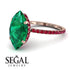 Hidden Halo Marquise Emerald Engagement Ring - Journey No. 50 image 10