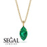 Hidden Halo Marquise Emerald Necklace - Journey No. 34