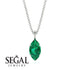 Hidden Halo Marquise Emerald Necklace - Journey No. 6 image 9