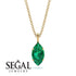 Hidden Halo Marquise Emerald Necklace - Journey No. 64
