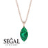 Hidden Halo Marquise Emerald Necklace - Journey No. 5 image 9