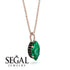 Hidden Halo Marquise Emerald Necklace - Journey No. 35