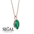 Hidden Halo Marquise Emerald Necklace - Journey No. 5 image 2