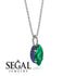 Hidden Halo Marquise Emerald Necklace - Journey No. 66 image 2