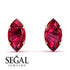 Hidden Halo Marquise Ruby Earrings - Journey No. 11