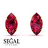 Hidden Halo Marquise Ruby Earrings - Journey No. 25 image 10
