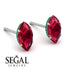 Hidden Halo Marquise Ruby Earrings - Journey No. 27 image 3