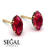Hidden Halo Marquise Ruby Earrings - Journey No. 40 image 3