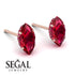 Hidden Halo Marquise Ruby Earrings - Journey No. 56