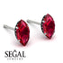 Hidden Halo Marquise Ruby Earrings - Journey No. 42