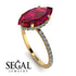 Hidden Halo Marquise Ruby Engagement Ring - Journey No. 10 image 2