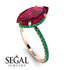 Hidden Halo Marquise Ruby Engagement Ring - Journey No. 26 image 2