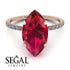 Hidden Halo Marquise Ruby Engagement Ring - Journey No. 11