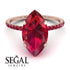 Hidden Halo Marquise Ruby Engagement Ring - Journey No. 56 image 3
