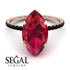 Hidden Halo Marquise Ruby Engagement Ring - Journey No. 41 image 3