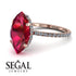 Hidden Halo Marquise Ruby Engagement Ring - Journey No. 11 image 10