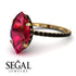 Hidden Halo Marquise Ruby Engagement Ring - Journey No. 40