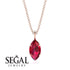 Hidden Halo Marquise Ruby Necklace - Journey No. 11