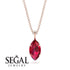 Hidden Halo Marquise Ruby Necklace - Journey No. 26