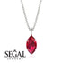 Hidden Halo Marquise Ruby Necklace - Journey No. 12