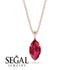 Hidden Halo Marquise Ruby Necklace - Journey No. 56 image 9