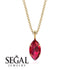 Hidden Halo Marquise Ruby Necklace - Journey No. 10