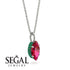 Hidden Halo Marquise Ruby Necklace - Journey No. 27 image 2