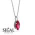 Hidden Halo Marquise Ruby Necklace - Journey No. 12