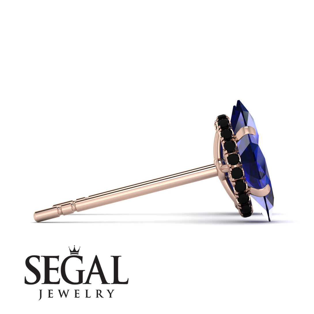 Hidden Halo Marquise Sapphire Earrings - Journey No. 44