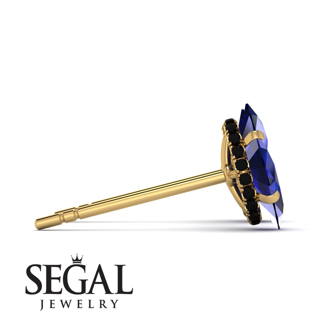 Hidden Halo Marquise Sapphire Earrings - Journey No. 43