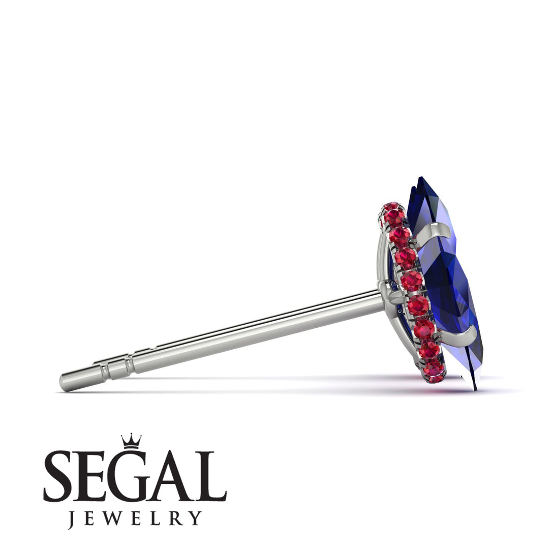 Hidden Halo Marquise Sapphire Earrings - Journey No. 60