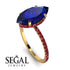 Hidden Halo Marquise Sapphire Engagement Ring - Journey No. 58 image 2