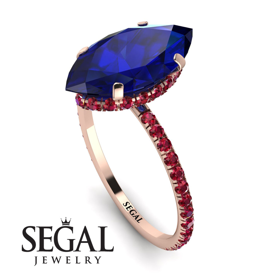 Hidden Halo Marquise Sapphire Engagement Ring - Journey No. 59