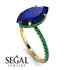 Hidden Halo Marquise Sapphire Engagement Ring - Journey No. 28