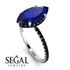 Hidden Halo Marquise Sapphire Engagement Ring - Journey No. 45