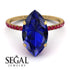 Hidden Halo Marquise Sapphire Engagement Ring - Journey No. 58