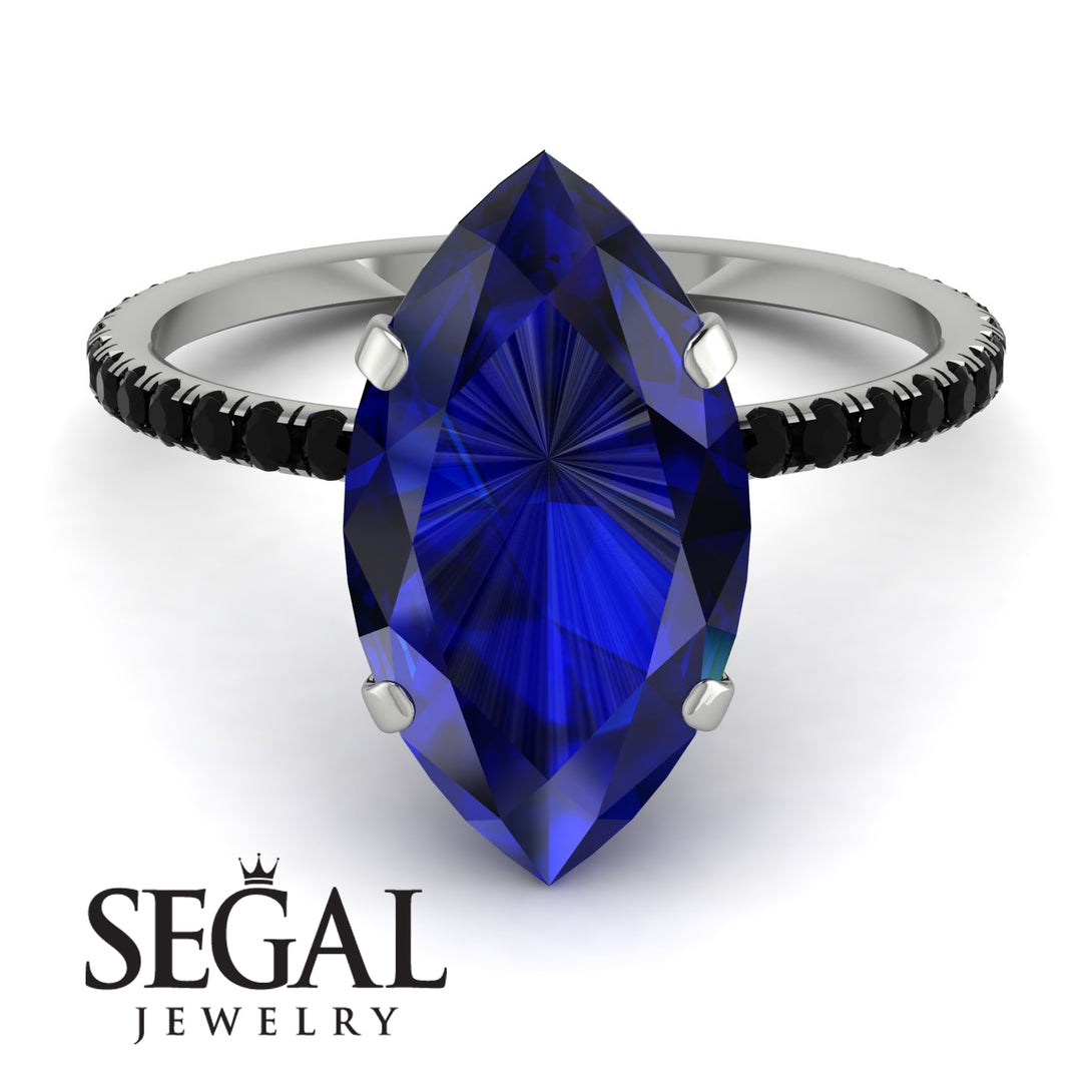 Hidden Halo Marquise Sapphire Engagement Ring - Journey No. 45
